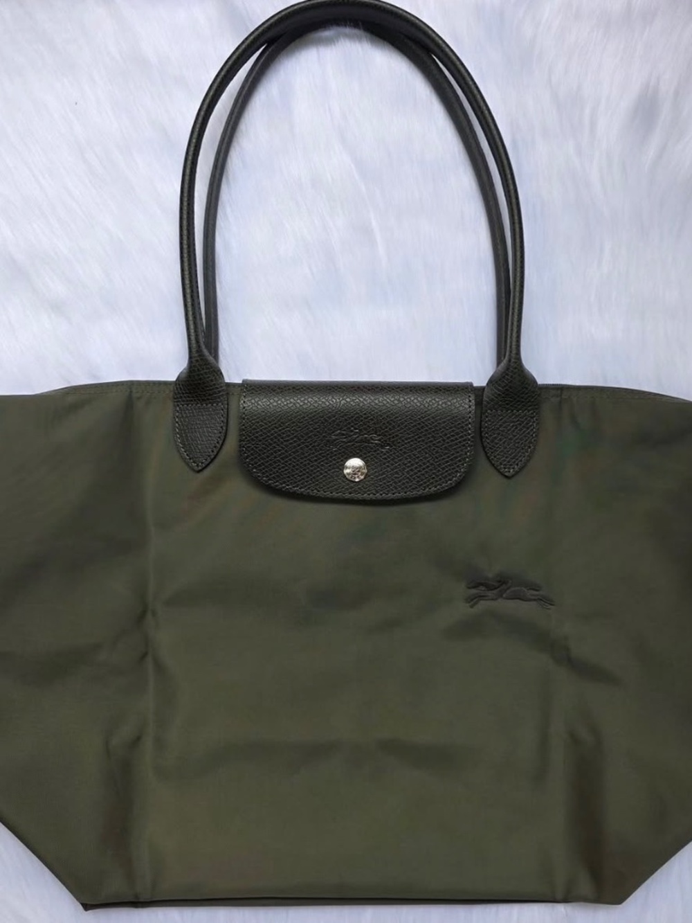 🌿NWT Forest green Longchamp Large - Picture 2 of 6